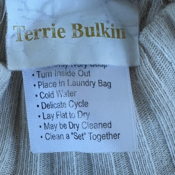 *Vintage* Terrie Bulkin Cream Short Sleeve Mock Neck Top With Lace Small EUC! - Picture 8 of 9